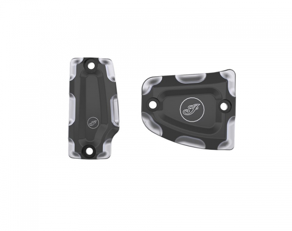 BILLET MASTER CYLINDER COVER SET - BLACK