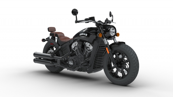 PASSENGER SEAT WITH BACKREST - BROWN - INDIAN SCOUT BOBBER