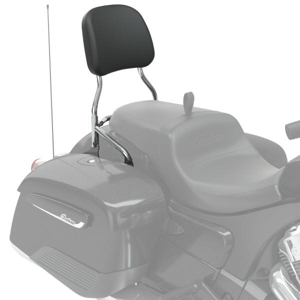 PASSENGER QUICK-RELEASE BACKREST - 12-INCH - CHROME