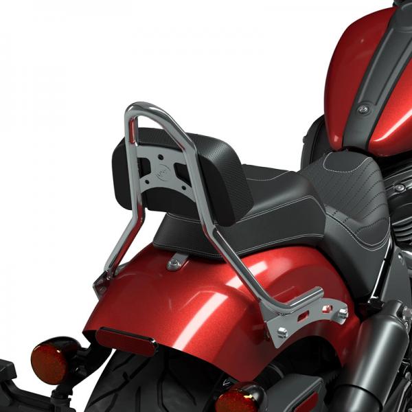 HARD MOUNT PASSENGER BACKREST - CHIEF STEELFRAME - CHROME