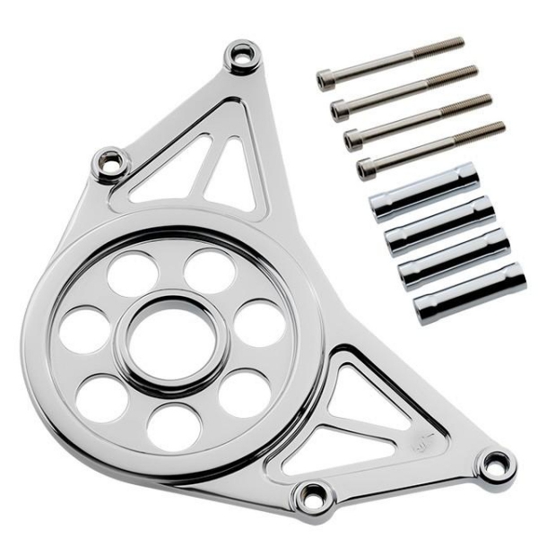 Joker Machine Front Drive Pulley Cover for Scout and Octane - Chrome