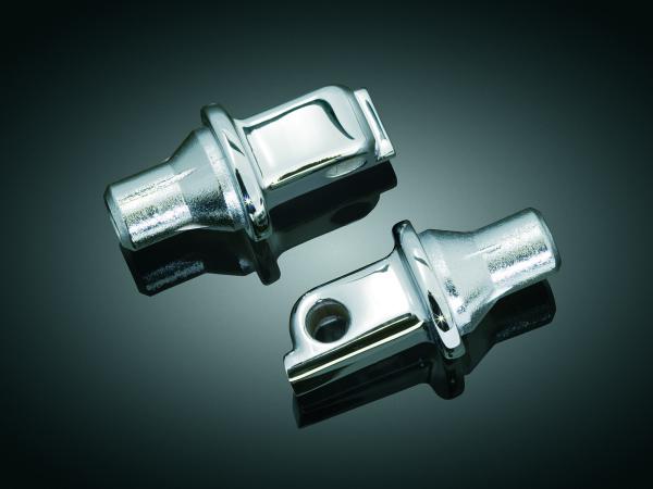 Tapered Adapters for Indian Chief  + Scout (Passenger) with Kuryakyn Pegs - Chrome