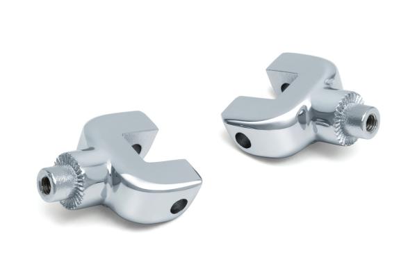 Splined Adapters for OEM Passenger Board Mounts with Kuryakyn Pegs / Floorboards - Chrome