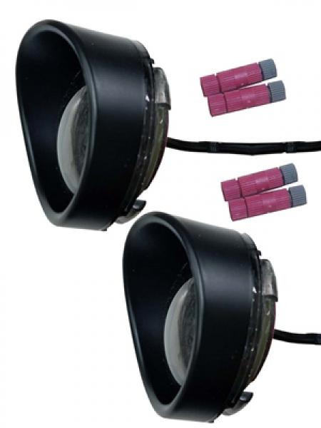 LED Turnsignals with Black Visor - Indian Chief