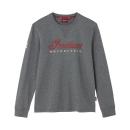 MENS 2 COLOR SCRIPT LONGSLEEVE T-SHIRT - GRAY