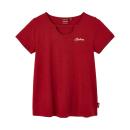 WOMENS USA FLAG LOGO T-SHIRT - RED