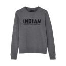 WOMENS CHAINSTITCH EMBROIDERY LONGSLEEVE T-SHIRT - GRAY