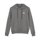 WOMENS I SCRIPT PATCH HOODIE - GRAY